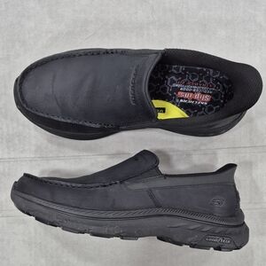 Skechers Slip-Ins men's 9WW extra wide black nubuck leather loafer sneaker